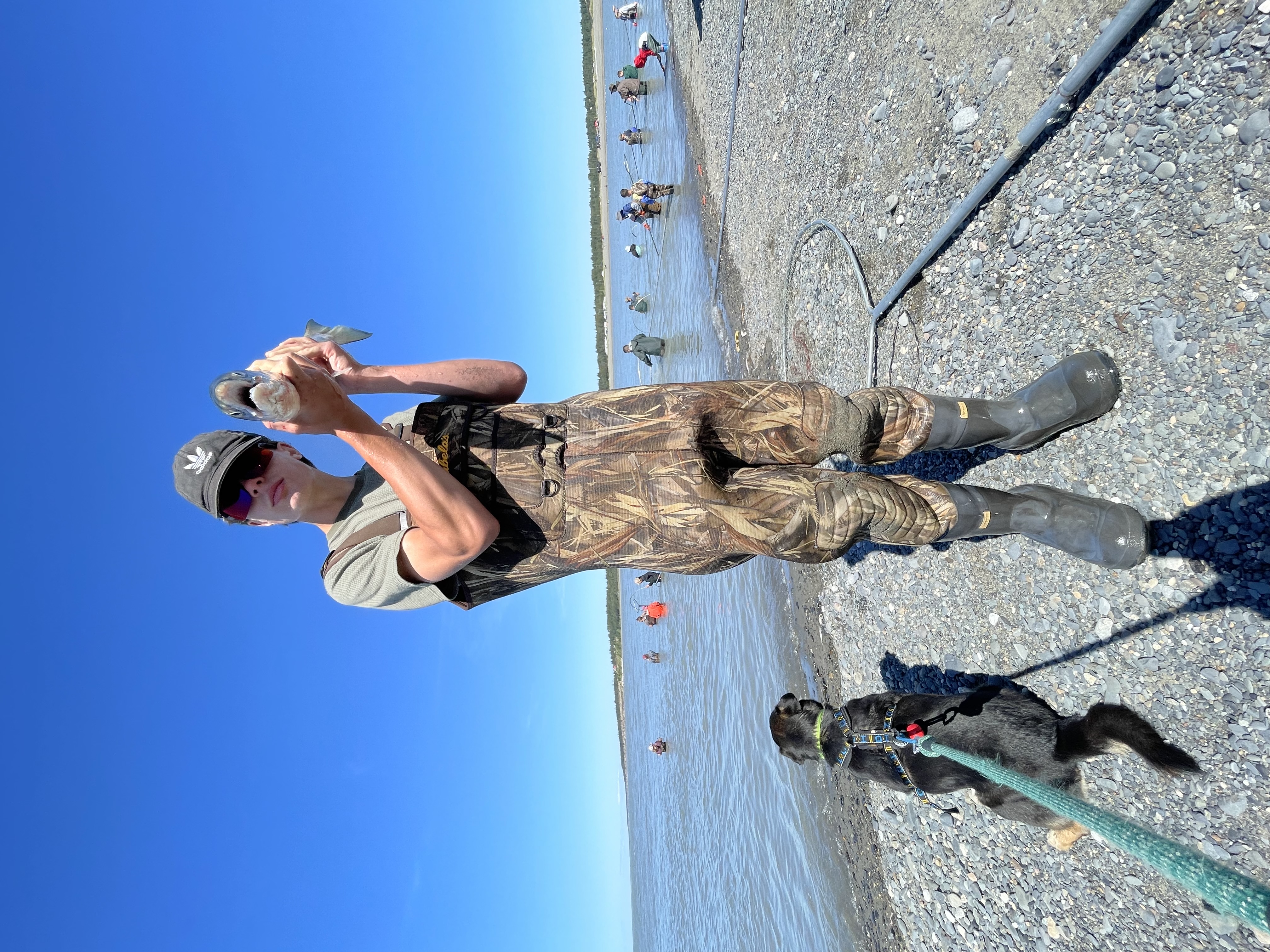 Davin Holen's son Ruari fishing on the Kasilof River.